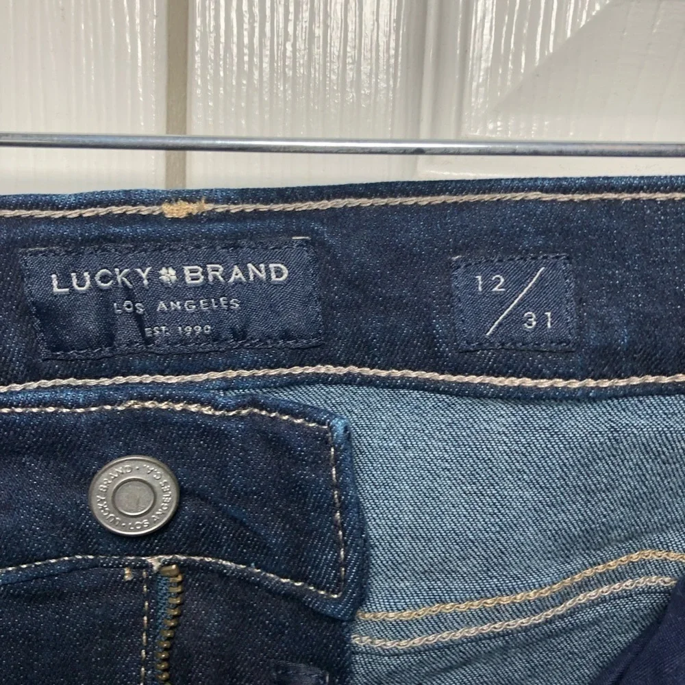 NWT Lucky Brand Dark Wash High Rise Flare Pants Size 12